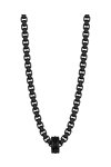 BIKKEMBERGS Input Stainless Steel Necklace with Diamonds