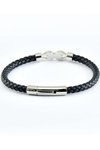 U.S.POLO Carl Stainless Steel and Leather Bracelet