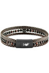 U.S.POLO Brandon Stainless Steel and Leather Bracelet