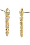 JUST CAVALLI Logo Stainless Steel Earrings with Crystals