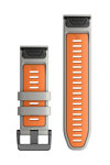 GARMIN QuickFit 26mm Fog Gray/Ember Orange Silicone Band