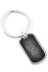 U.S.POLO Ryan Stainless Steel and Leather Key Ring