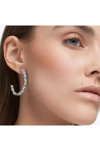SWAROVSKI White Mesmera hoop earrings (mixed cuts)