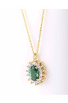 14K Gold Necklace with Zircons by FaCaDoro