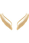 DOUKISSA NOMIKOU Angel Wings Crawler Earrings Pave Gold