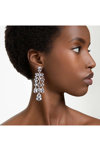 SWAROVSKI White Mesmera clip earrings Chandelier (mixed cuts)