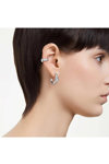 SWAROVSKI White Dextera hoop earrings with ear cuff set (pear cut)