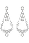 SWAROVSKI White Mesmera clip earrings Chandelier Mixed cuts (Long)