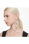 SWAROVSKI White Mesmera clip earrings Chandelier Mixed cuts (Long)