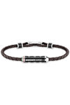 DUCATI CORSE Dinamica Stainless Steel and Leather Bracelet (Large)