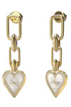 GUESS Love Me Tender Stainless Steel Earrings with Zircons