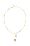 GUESS Love Me Tender Stainless Steel Necklace with Zircons