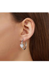CHIARA FERRAGNI First Love Rhodium Plated Hoop Earrings with Heart