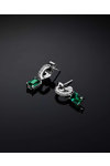 Σκουλαρίκια κρίκοι CHIARA FERRAGNI Emerald από επιροδιωμένο κράμα μετάλλων με ζιργκόν