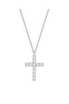 Σταυρός SOLEDOR της σειράς Cross από λευκόχρυσο 14Κ με ζιργκόν