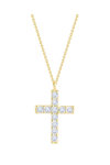 SOLEDOR Cross Collection 14ct Gold Cross with Zircons