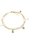 ESPRIT Shapes 18ct Gold Plated Stainless Steel Bracelet with Zircons