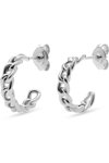 ESPRIT Flat Chain Rhodium Plated Sterling Silver Hoop Earrings