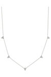 ESPRIT Glittery Rhodium Plated Sterling Silver Necklace with Zircons