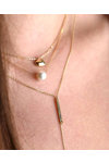 14ct Gold Necklace with fresh water Pearl by SAVVIDIS