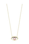 BREEZE Gold-plated Sterling Silver Necklace with Zircons