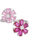 DOUKISSA NOMIKOU La Vie Est Belle Twin Ring Pink and Ruby (One Size)