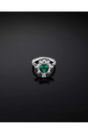 CHIARA FERRAGNI Emerald Rhodium Plated Ring with Zircons (No 14)