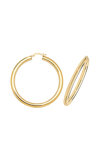 Gold Plated Sterling Silver Hoop Earrings by KIKI Core Collection