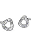 BREEZE Rhodium Plated Sterling Silver Earrings with Zircons