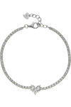 BREEZE Rhodium Plated Sterling Silver Bracelet with Zircons