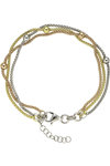 BREEZE Rhodium and Gold Plated Sterling Silver Bracelet