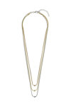 BREEZE Rhodium and Gold Plated Sterling Silver Necklace