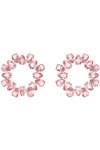 SWAROVSKI Pink Millenia hoop earrings Pear cut