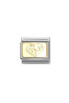NOMINATION Link Hearts Plaque made of Stainless Steel with 18ct Gold