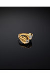 CHIARA FERRAGNI Bold Gold-plated Ring with Zircons (Νo 16)