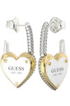 GUESS All You Need Is Love Stainless Steel Earrings with Zircons