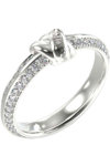 GUESS Knot You Stainless Steel Ring with Zircons
