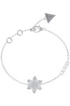 GUESS White Lotus Stainless Steel Bracelet with Zircons
