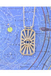 SOLEDOR 14ct Gold Sun - Eye Necklace SYMBOLIC TREASURES with Sapphire