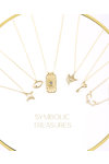 Κολιέ μάτι - ήλιος της SOLEDOR από χρυσό 14Κ με ζαφείρι της σειράς SYMBOLIC TREASURES