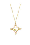 Κολιέ αστέρι της SOLEDOR από χρυσό 14Κ με διαμάντι της σειράς SYMBOLIC TREASURES