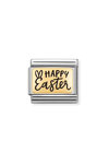 NOMINATION Link 'Happy Easter' made of Stainless Steel and 18ct Gold