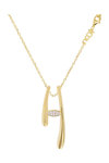 JCOU Hug 14ct Gold-Plated Sterling Silver Necklace with Zircons