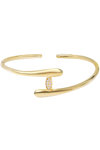 JCOU Hug 14ct Gold-Plated Sterling Silver Bracelet with Zircons