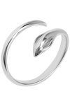 JCOU Snakecurl Rhodium Plated Sterling Silver Ring (One Size)
