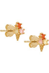 Σκουλαρίκια DOUKISSA NOMIKOU Ice cream Cone Stud Earrings Pave