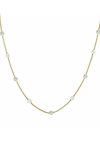 14ct Gold and White Gold Necklace with Pearls by SAVVIDIS