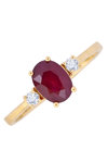 18ct Gold Ring with Diamonds and Ruby by SAVVIDIS (No 53)